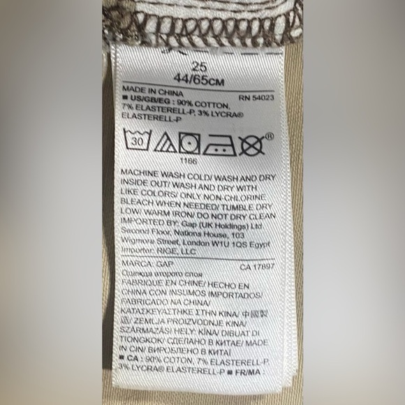 Gap Mid-Rise 1969 Camo True Skinny Jeans, Size 25, Zip Back Ankles, Pockets - Picture 8 of 8